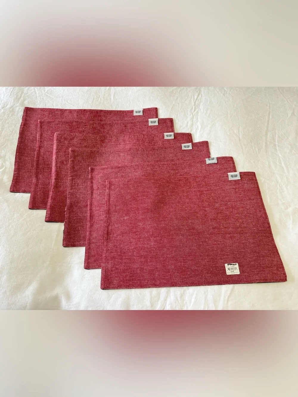 Living Quarters | Set Of 6 Stars/Stripes Cotton Placemats | Americana Patriotic